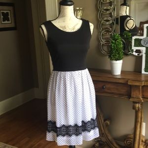 Black and white junior dress.